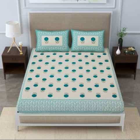 King size Cotton print Bedsheet